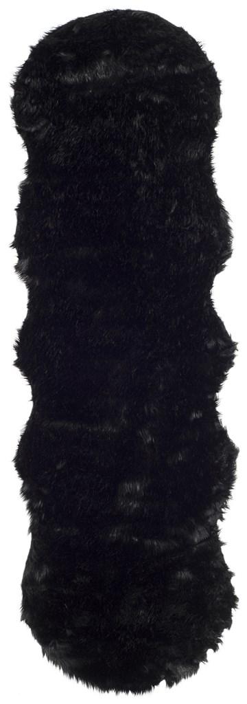 Safavieh Clearance Faux Sheep Skin FSS115B Black Rug