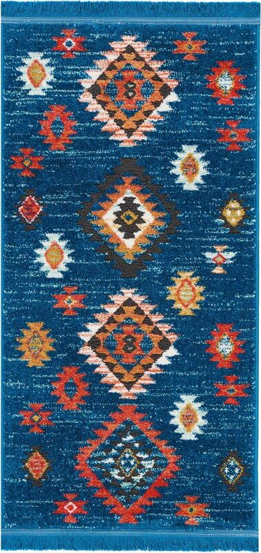 Nourison Clearance Navajo NAV07 Blue Rug