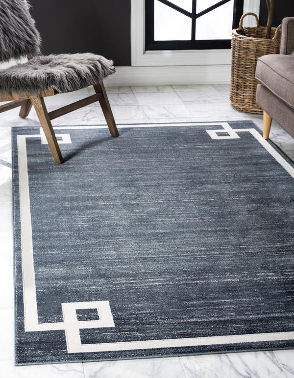 unique loom uptown lenox hill uptown  navy blue rug