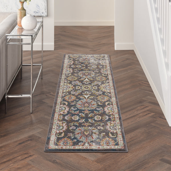 nourison soraya sor02 charcoal multi rug