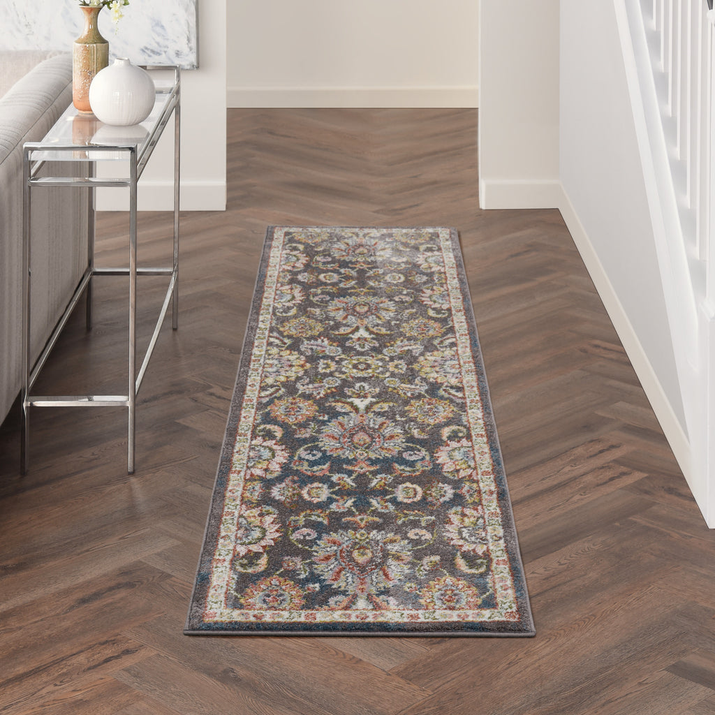 nourison soraya sor02 charcoal multi rug