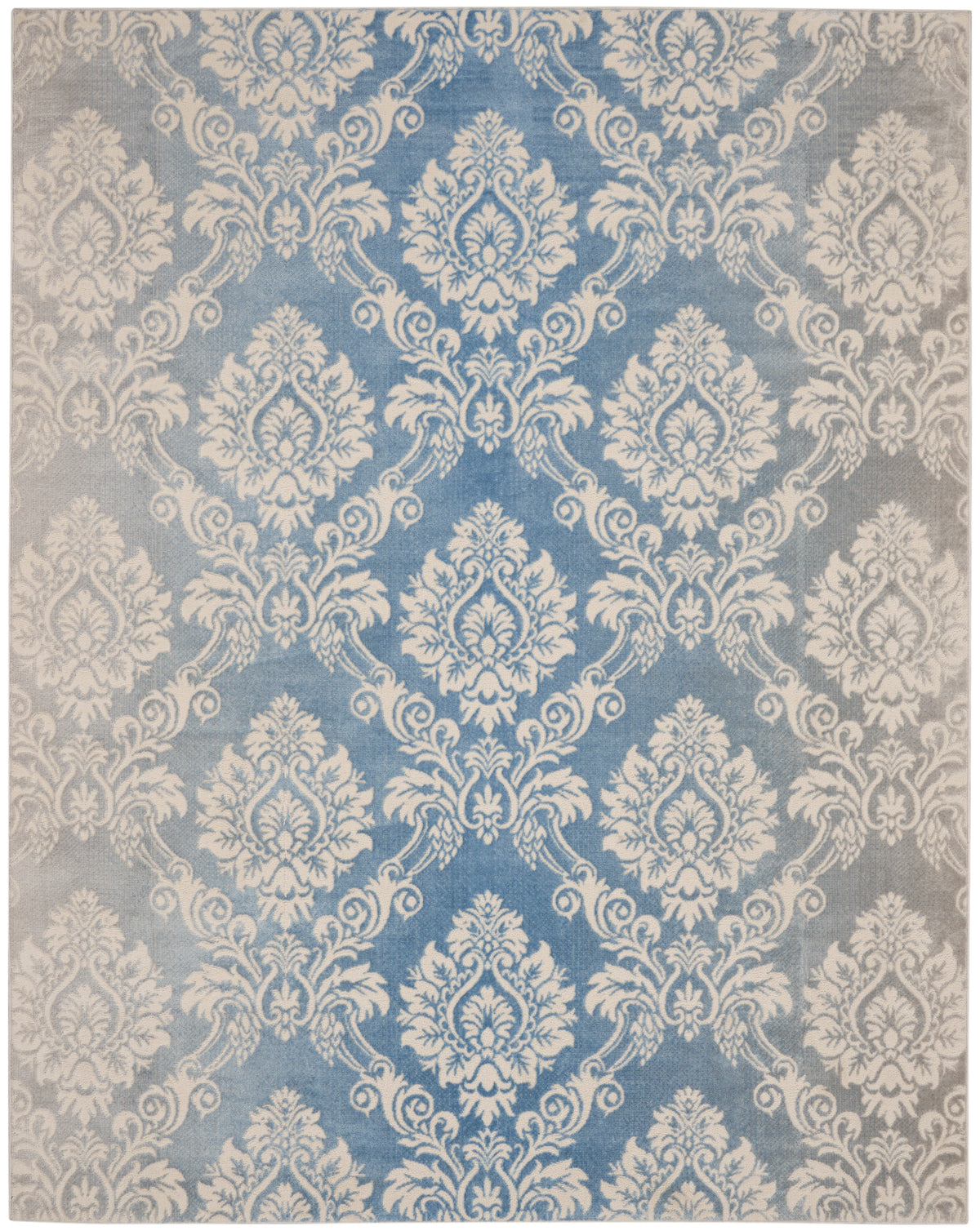 nourison elation etn03 ivory blue rug