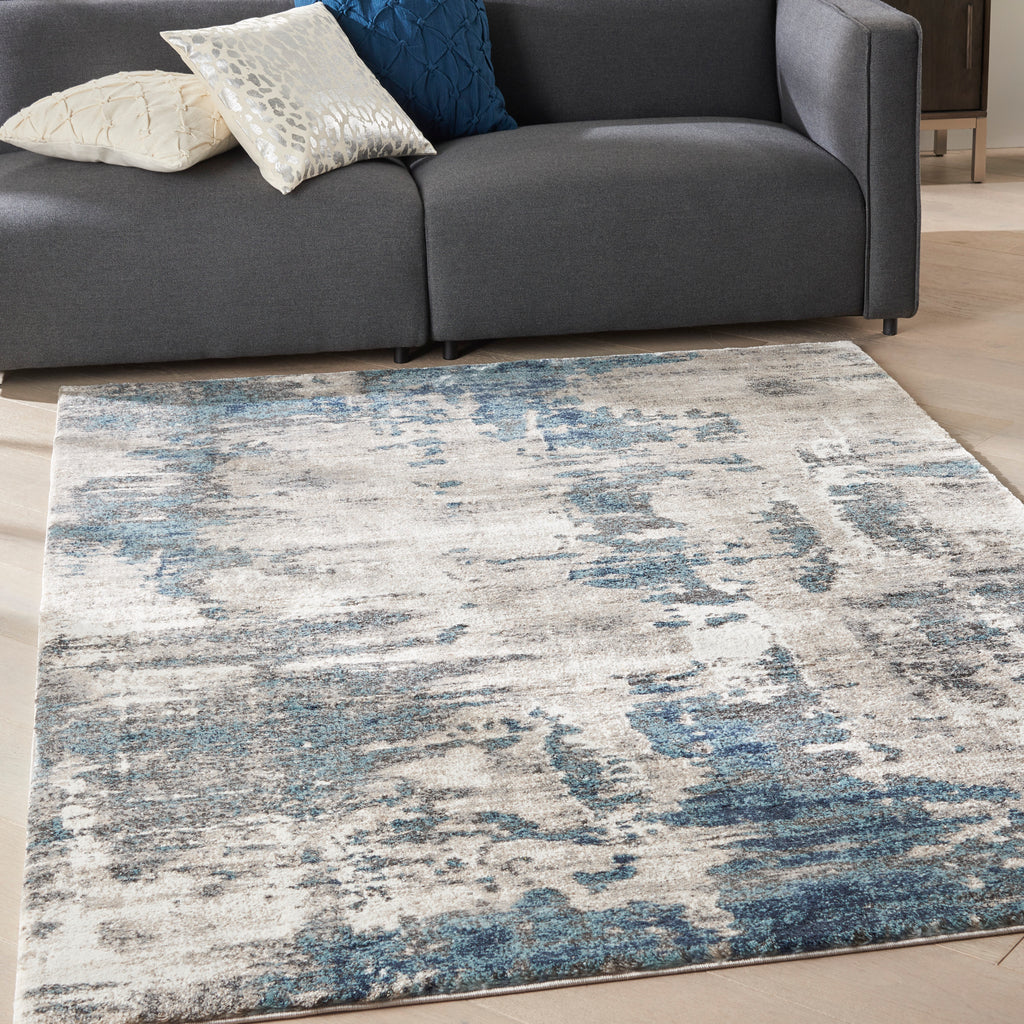 nourison american manor amr04 ivory blue rug