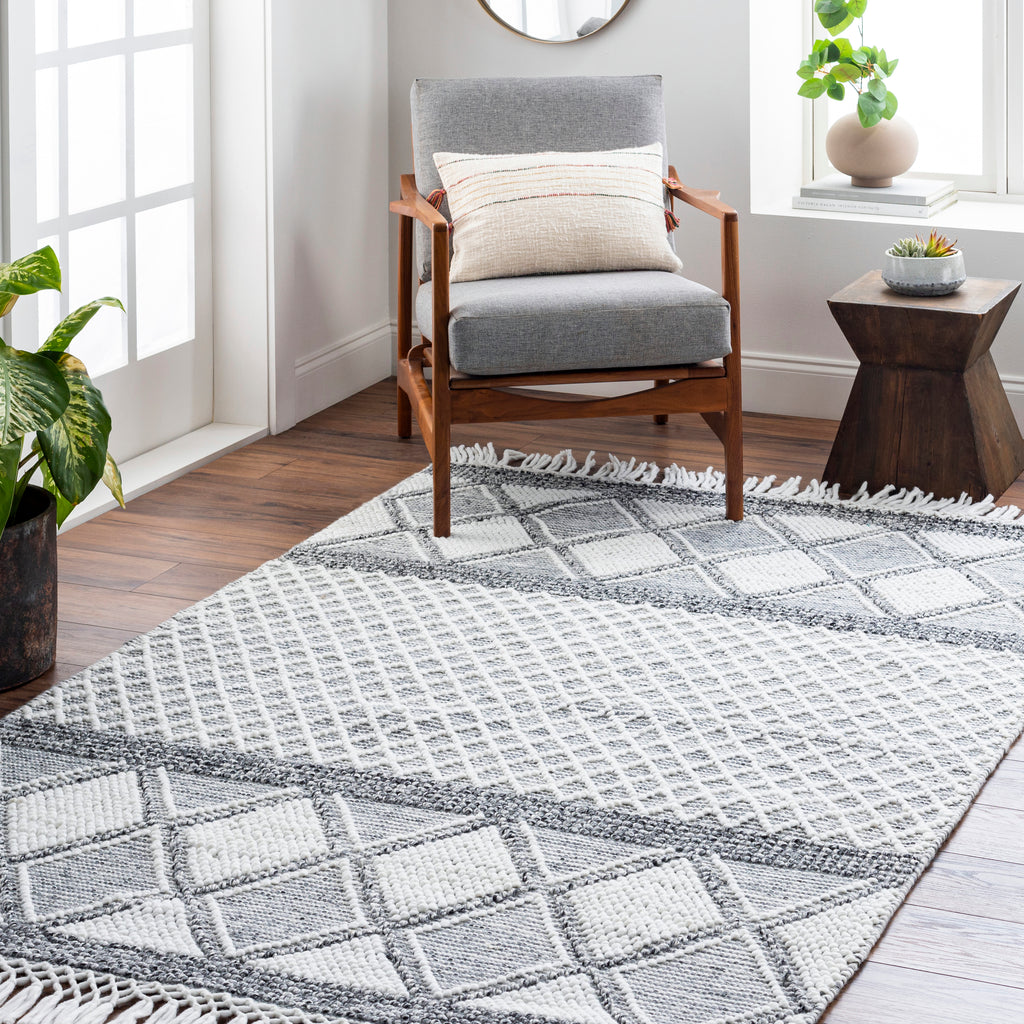 surya fleur fle 2307 light grey rug