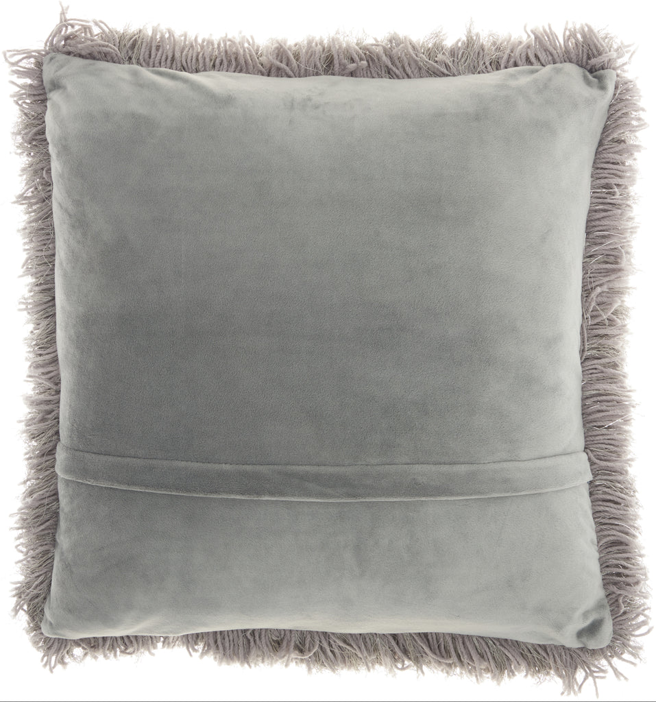 nourison shag tl004 charcoal pillow