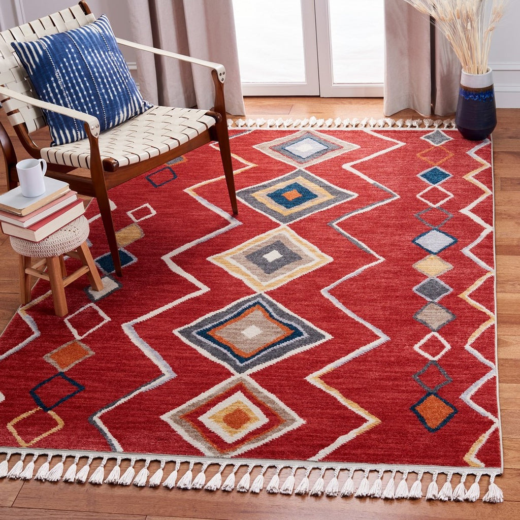 safavieh clearance farmhouse fmh599q red rug