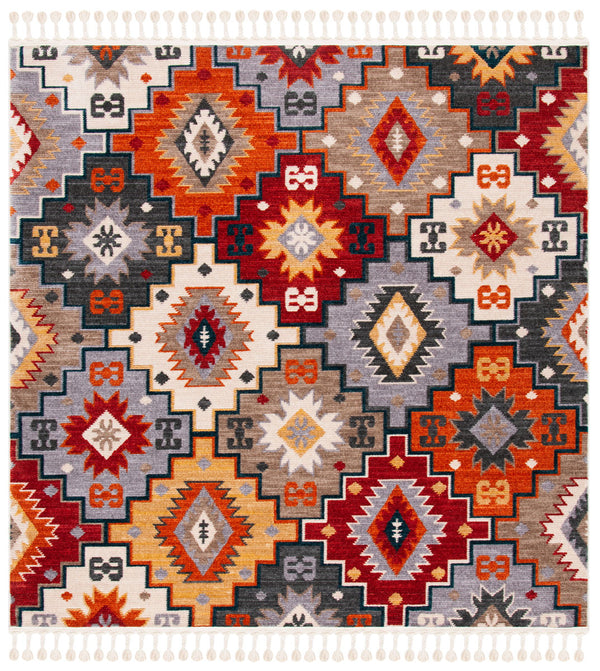 safavieh clearance farmhouse 800 fmh805f grey red rug