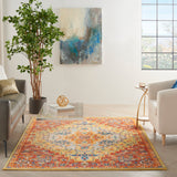 nourison allur alr04 red multicolor rug
