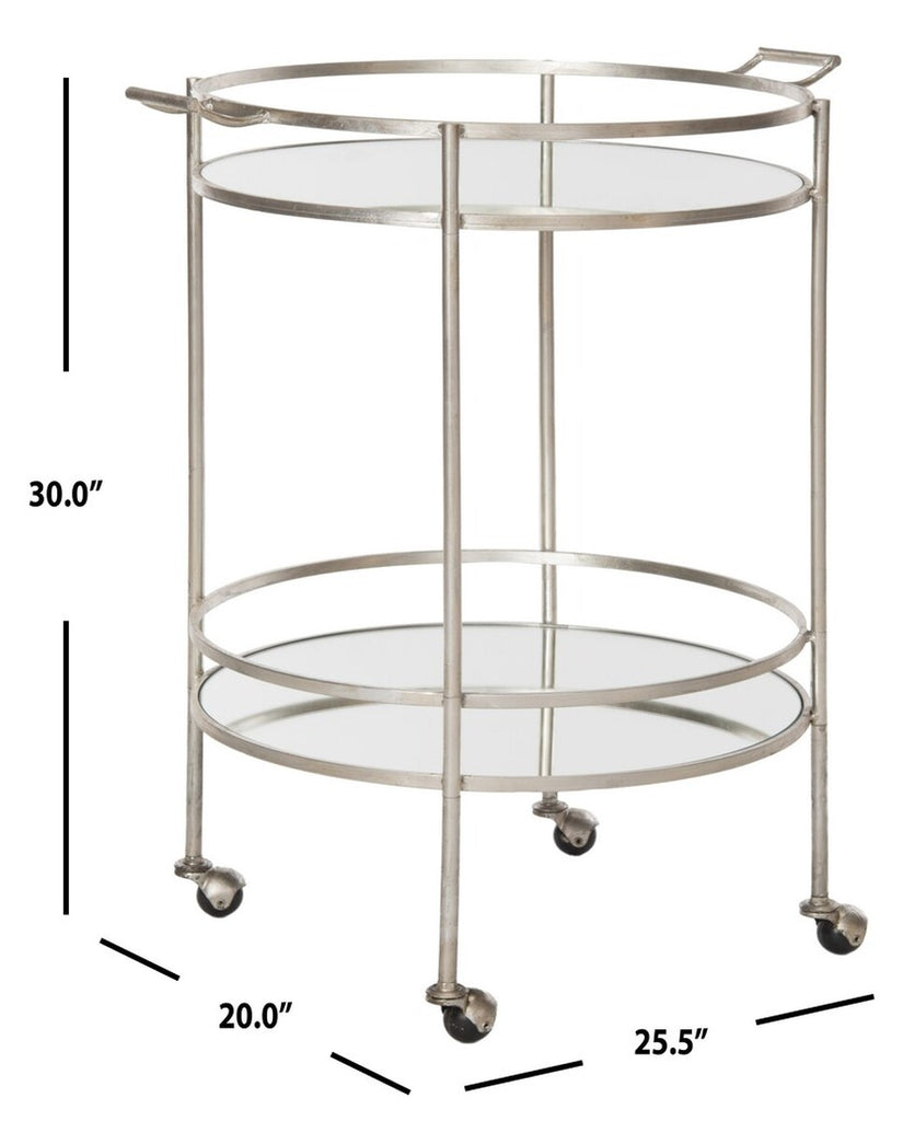 safavieh clearance fox2552a silver bar cart