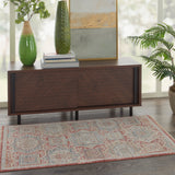 nourison homestead hms02 blue brick rug