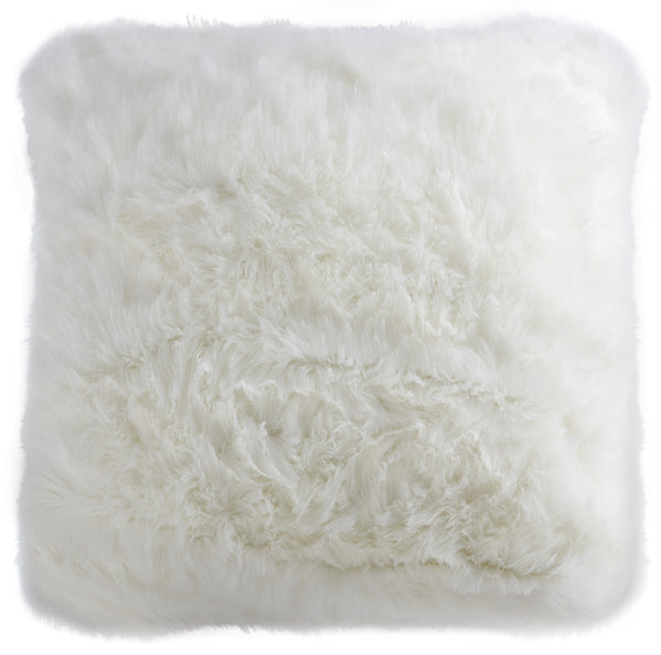 nourison fur fl100 white pillow