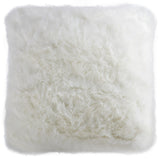nourison fur fl100 white pillow