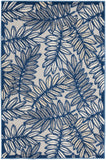 nourison aloha alh18 ivory navy rug