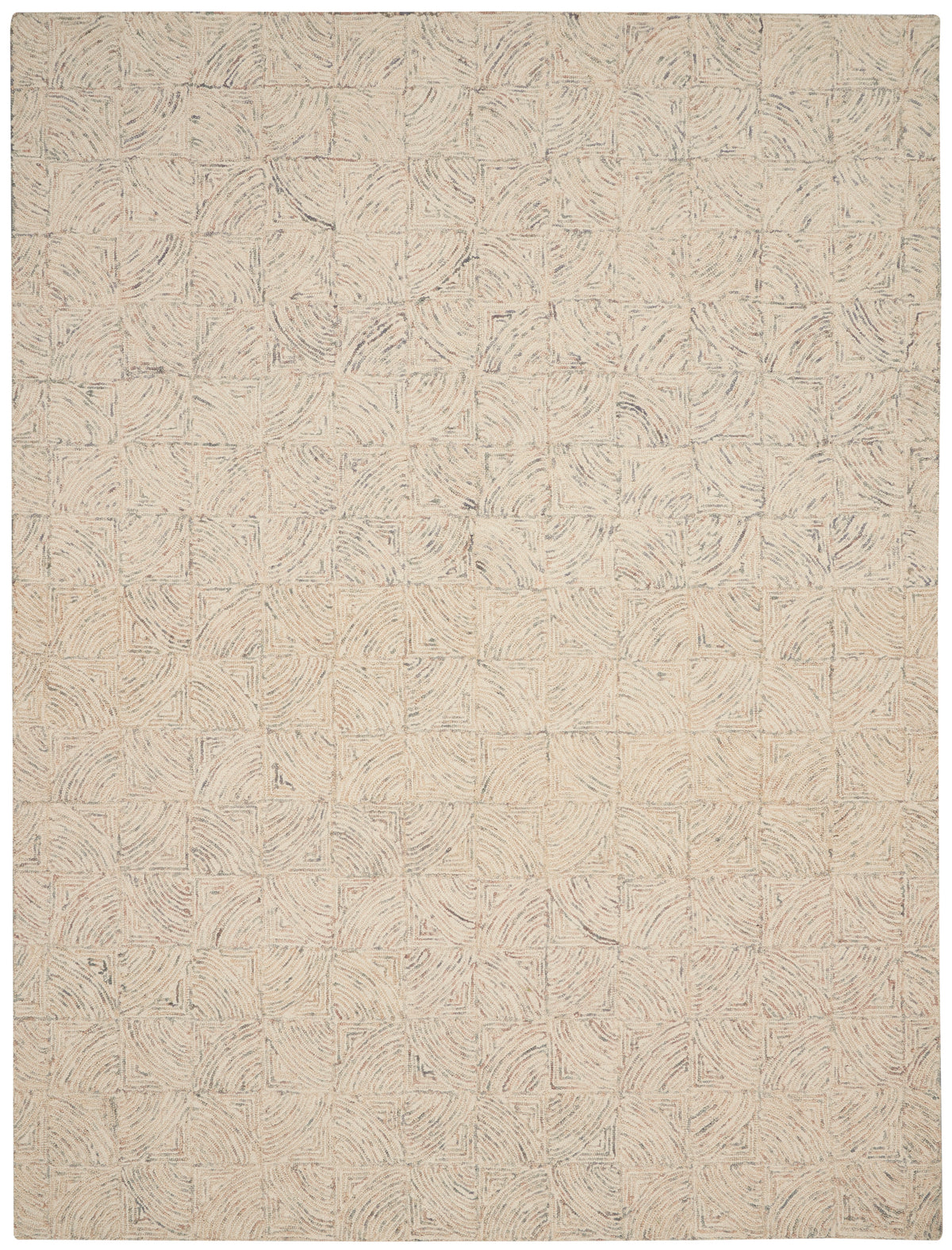 nourison interlock itl05 ivory multi rug