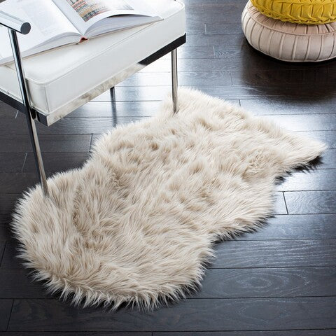 safavieh clearance faux sheep skin fss115k beige rug