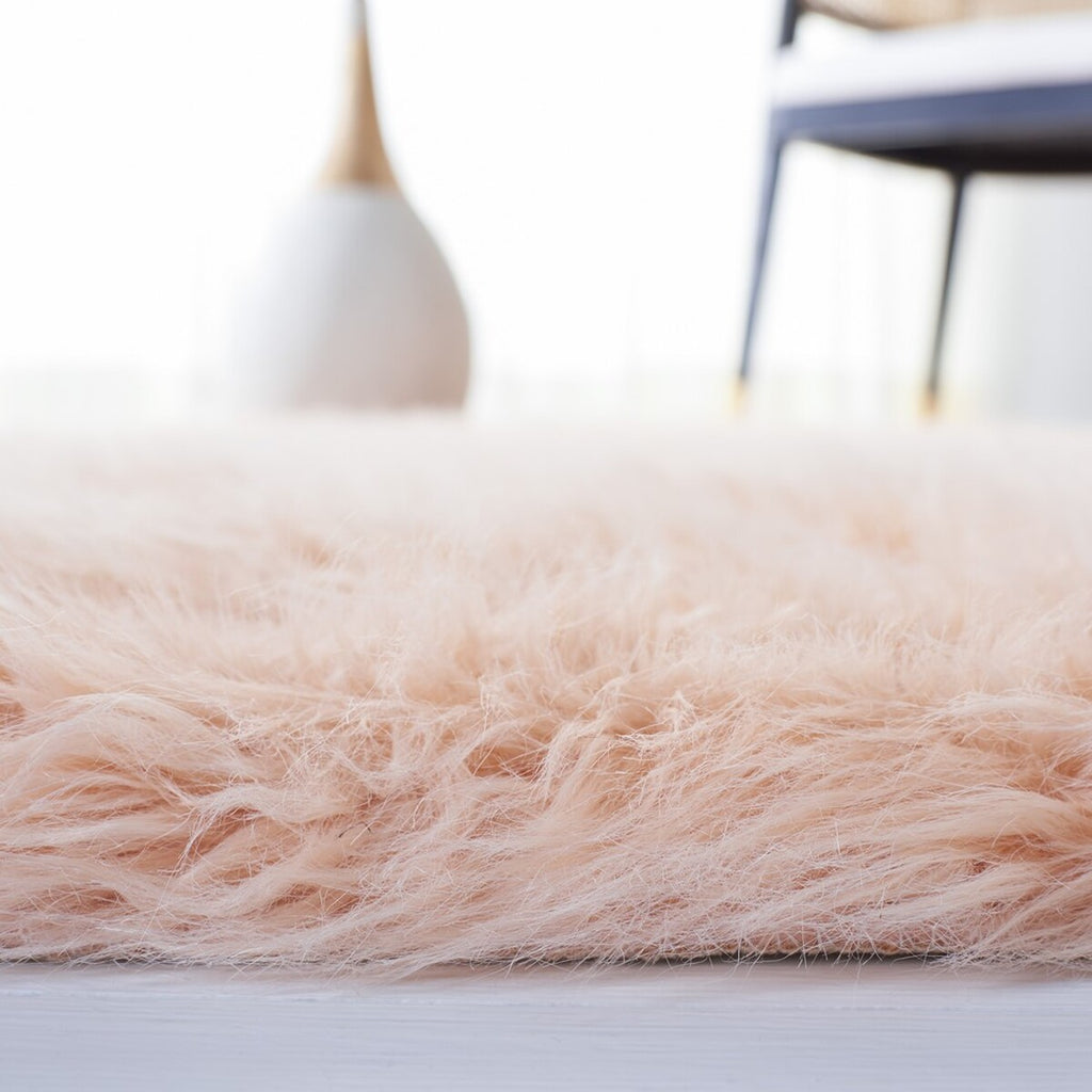safavieh clearance faux sheep skin fss115u light pink rug