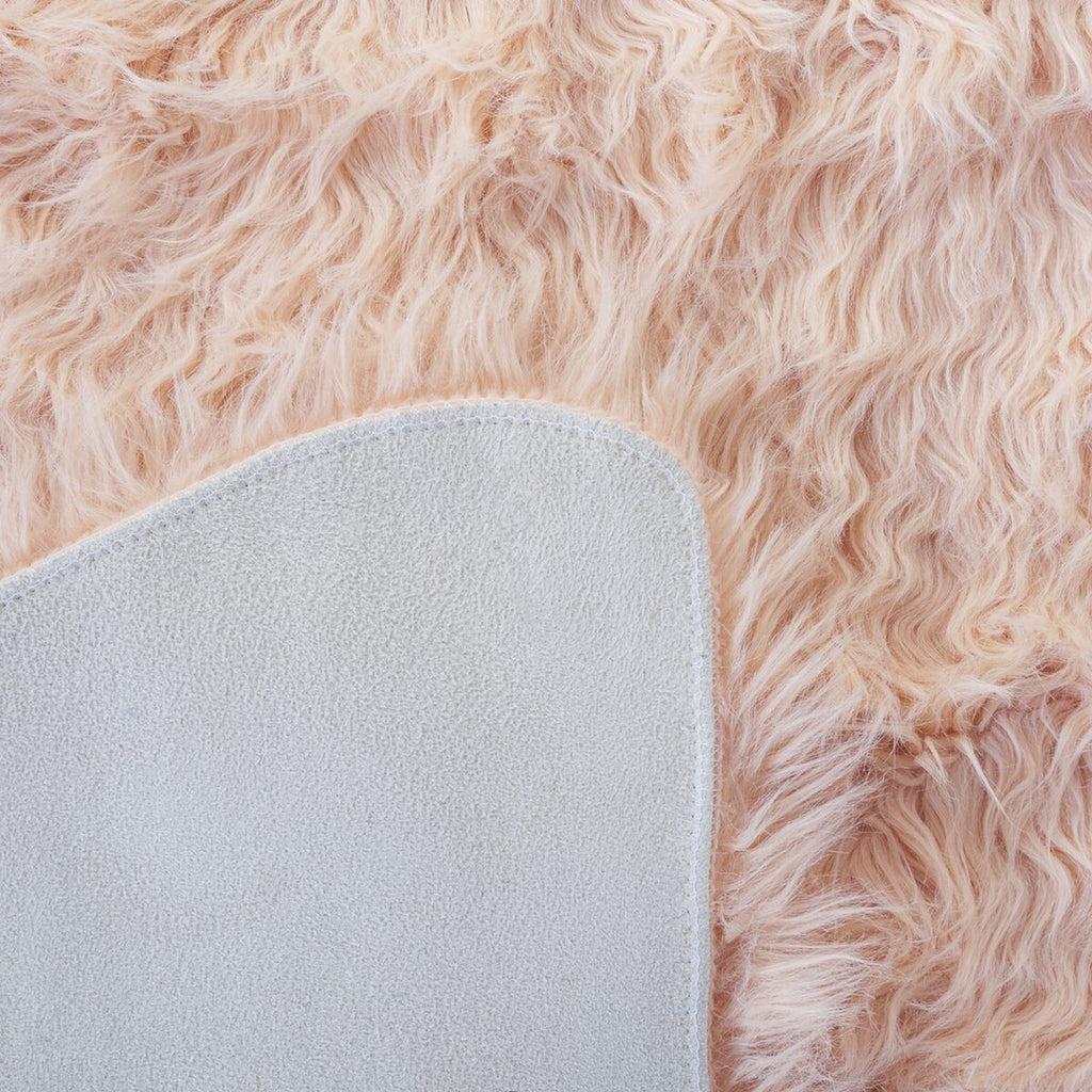 safavieh clearance faux sheep skin fss115u light pink rug
