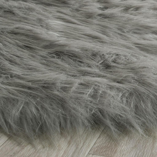 safavieh clearance faux sheep skin fss118b dark grey rug