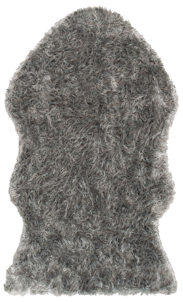 safavieh clearance faux sheep skin fss118b dark grey rug