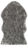 safavieh clearance faux sheep skin fss118b dark grey rug