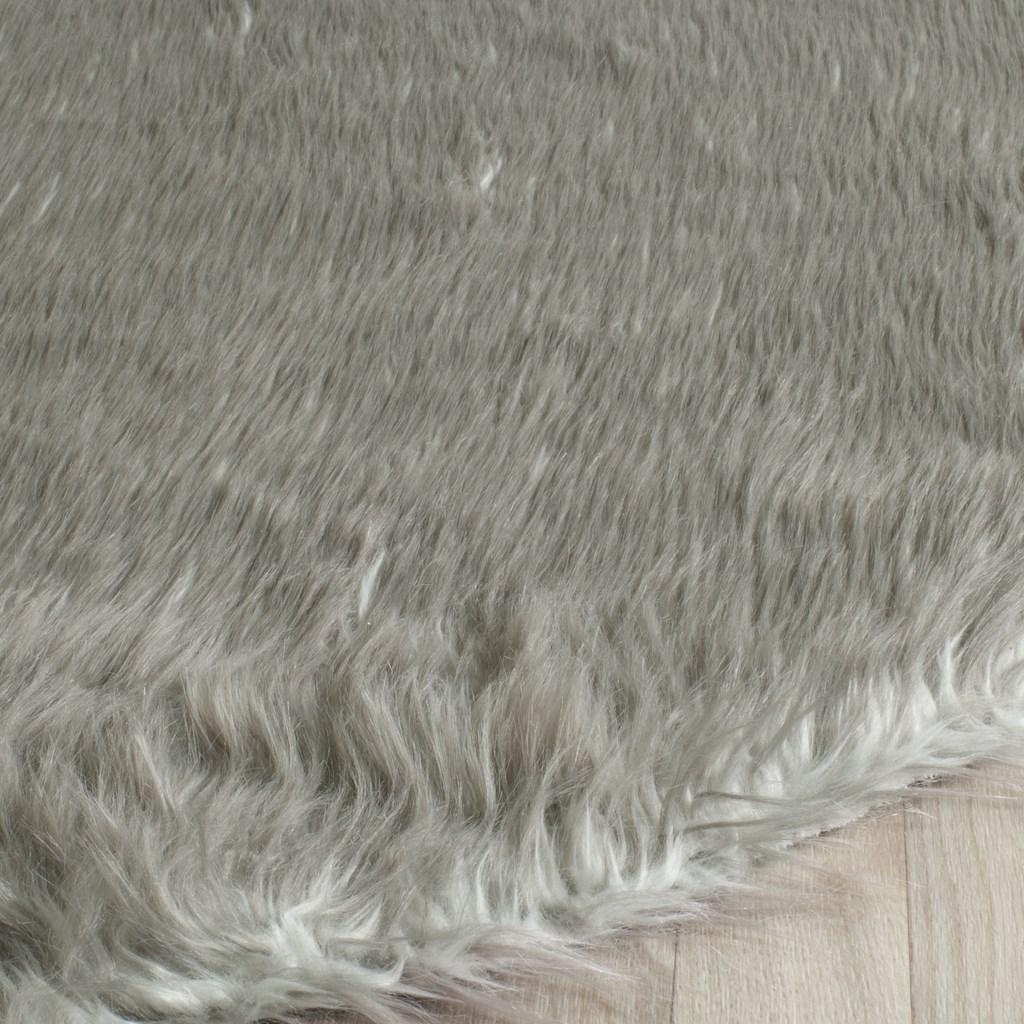 safavieh clearance faux sheep skin fss118b dark grey rug