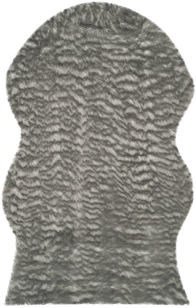 safavieh clearance faux sheep skin fss118b dark grey rug