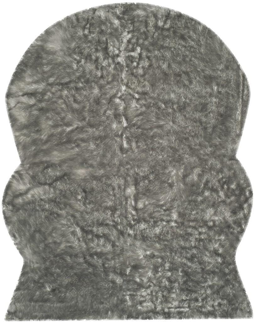 safavieh clearance faux sheep skin fss118b dark grey rug