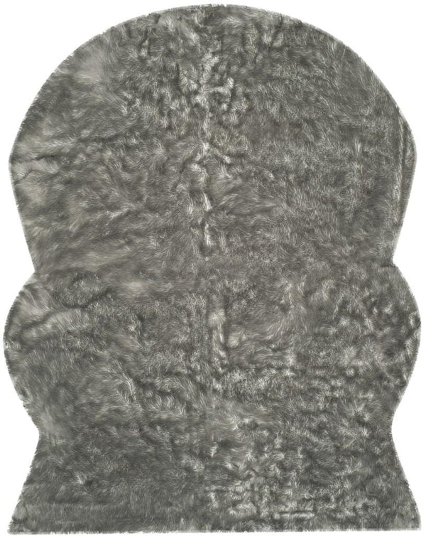 safavieh clearance faux sheep skin fss118b dark grey rug