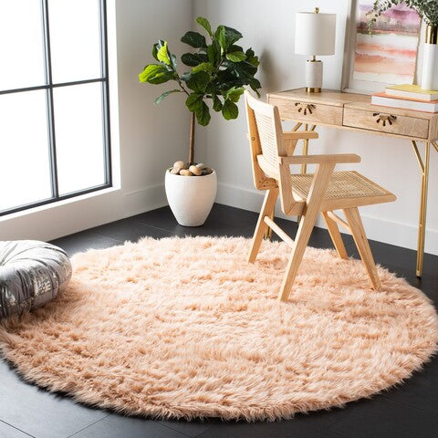 safavieh clearance faux sheep skin fss235u light pink rug