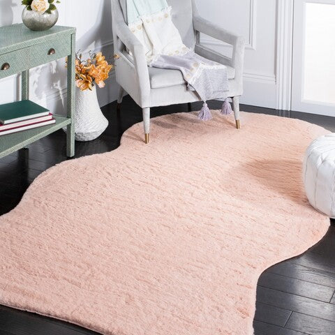 safavieh clearance faux sheep skin fss515u light pink rug
