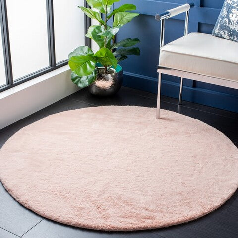 safavieh clearance faux sheep skin fss535u light pink rug
