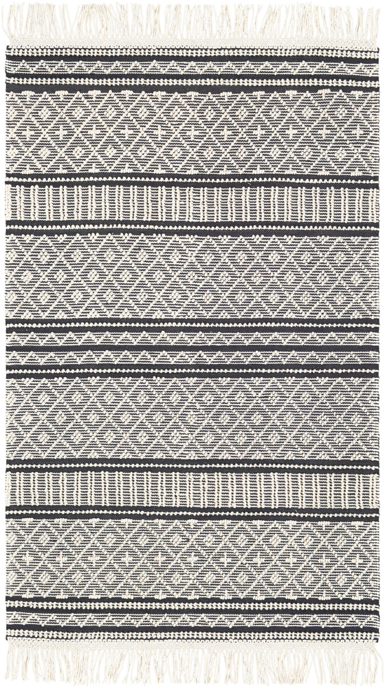 Surya rug co. | charcoal rug | farmhouse | tassels | rugs done right