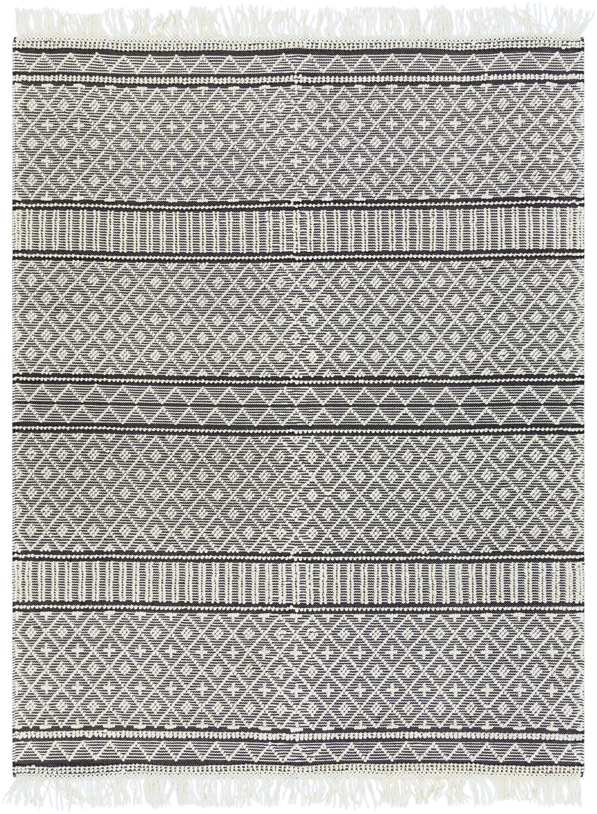 Surya Closeout Farmhouse Tassels FTS-2300 Charcoal Rug