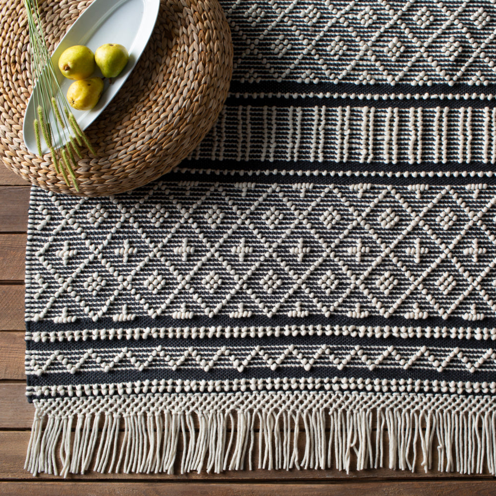 Surya rug co. | charcoal rug | farmhouse | tassels | rugs done right