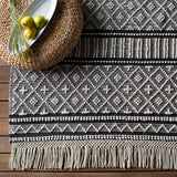 Surya rug co. | charcoal rug | farmhouse | tassels | rugs done right