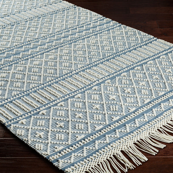 Surya Closeout Farmhouse Tassels FTS-2301 Denim Rug