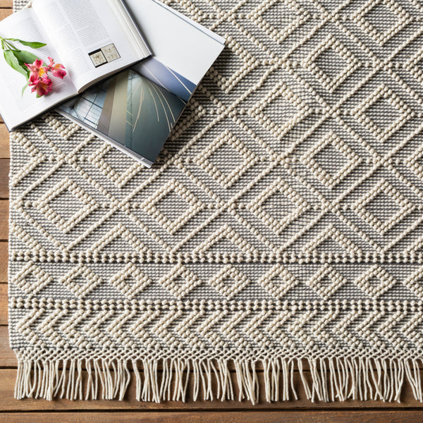 Surya Closeout Farmhouse Tassels FTS-2303 Medium Gray Rug