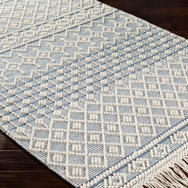 surya farmhouse tassels fts 2304 denim rug