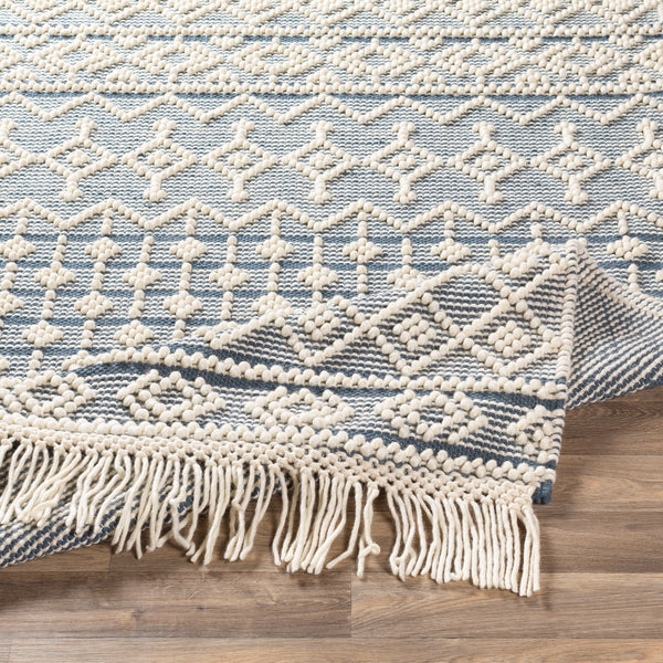 surya farmhouse tassels fts 2304 denim rug