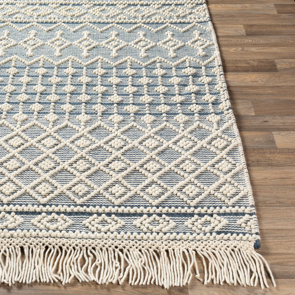 surya farmhouse tassels fts 2304 denim rug