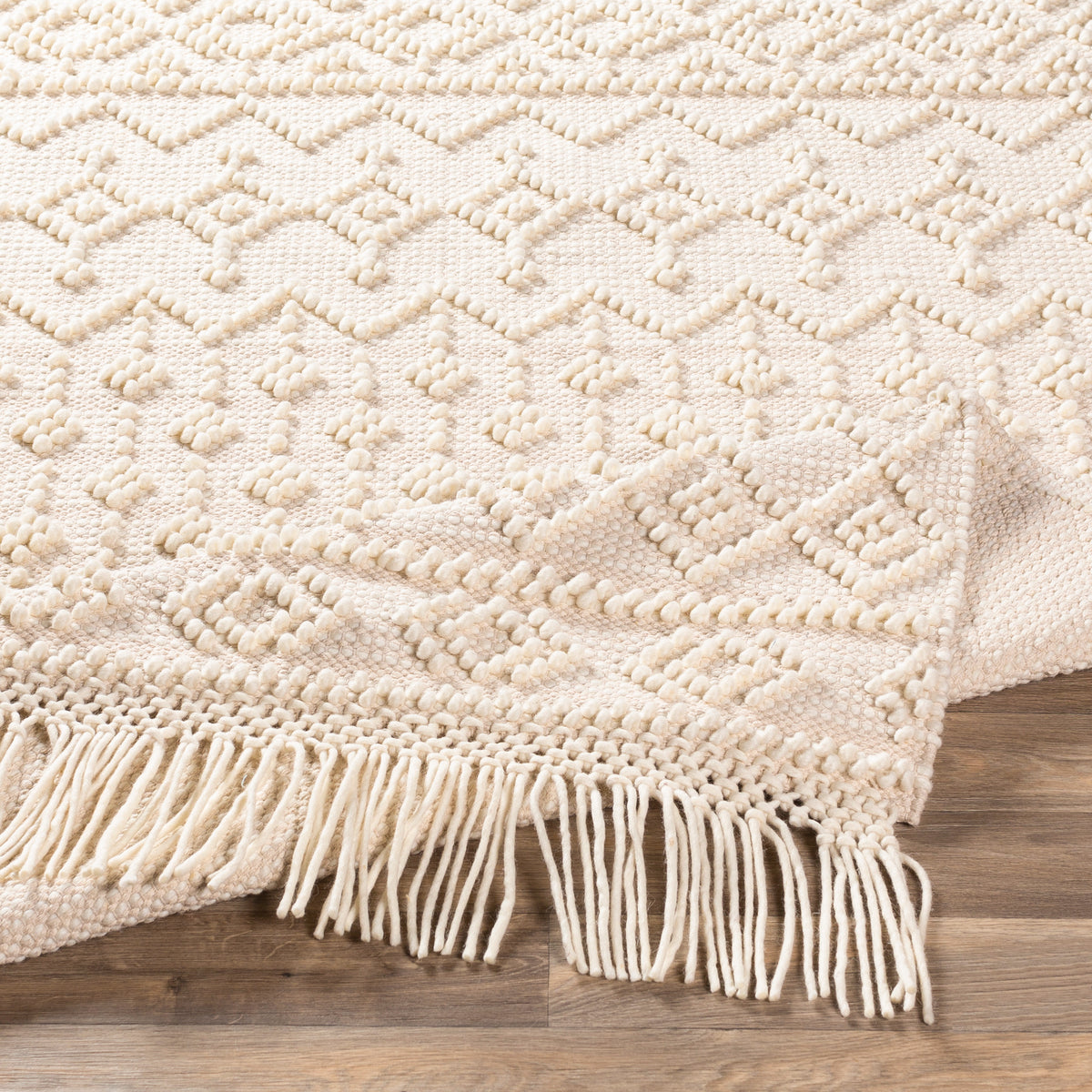 surya farmhouse tassels fts 2305 white rug