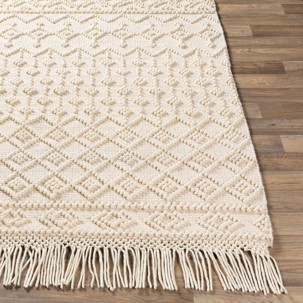 surya farmhouse tassels fts 2305 white rug