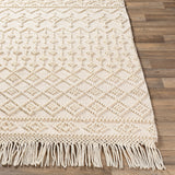surya farmhouse tassels fts 2305 white rug