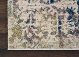 Nourison Clearance Fusion FSS12 Cream/Blue Rug