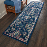 Nourison Clearance Fusion FSS15 Navy/Pink Rug
