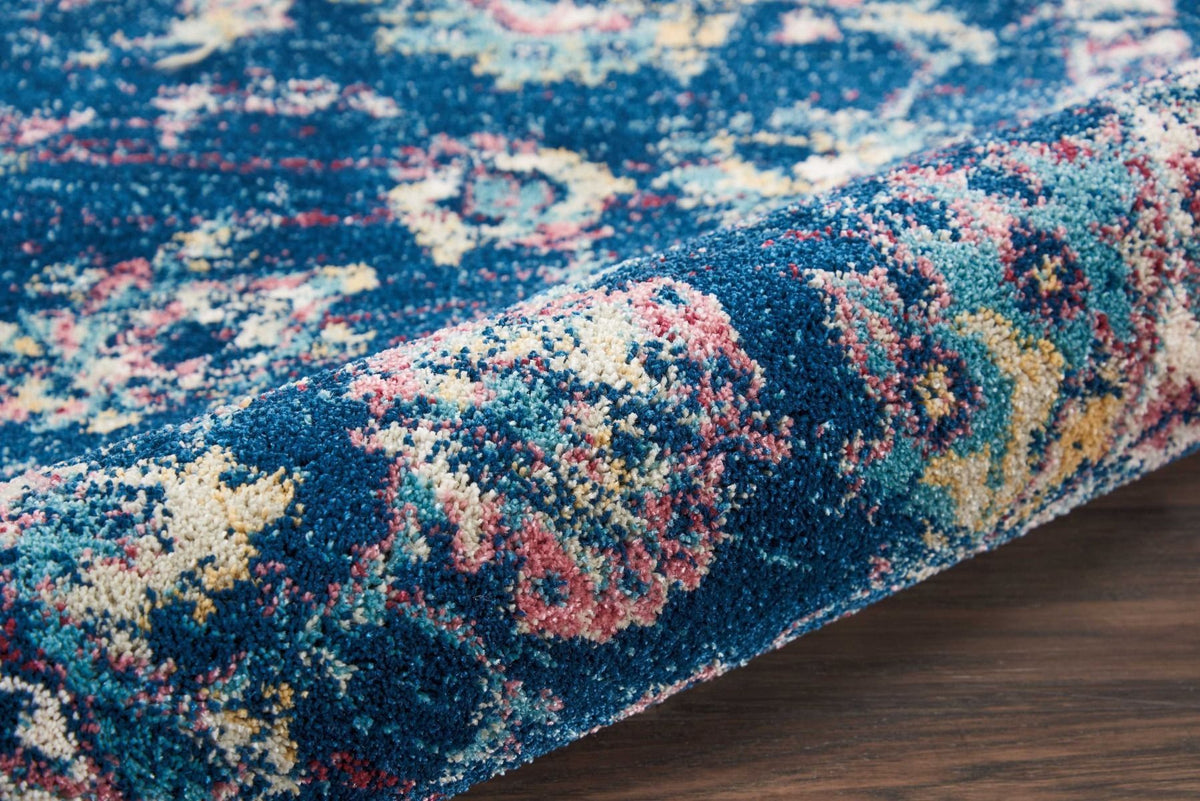 Nourison Clearance Fusion FSS15 Navy/Pink Rug