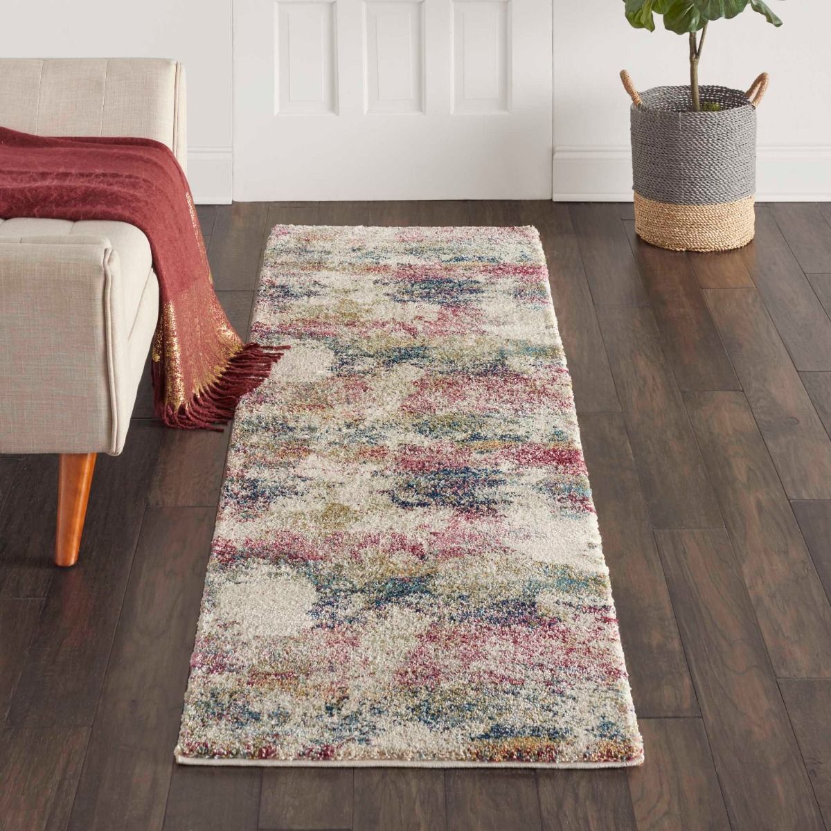 Nourison Clearance Fusion FSS17 Cream/Multi Rug