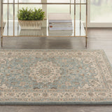 nourison living treasures li15 aqua ivory rug
