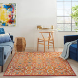 nourison allur alr05 red multicolor rug