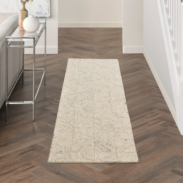 nourison interlock itl05 ivory multi rug